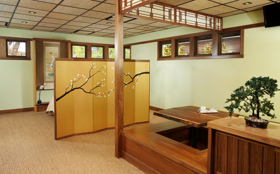Built-in Benches Japanese Dining Table Built-in Benches Japanese Dining Table