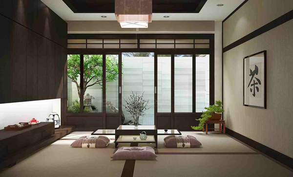 Monochromatic Japanese Dining Table Monochromatic Japanese Dining Table