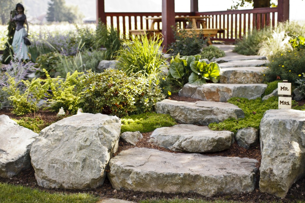 Stone and Greeneries for a Natural Look Stone and Greeneries for a Natural Look