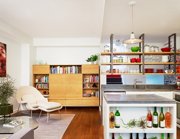 Open Concept with Custom Wine Storage Open Concept with Custom Wine Storage