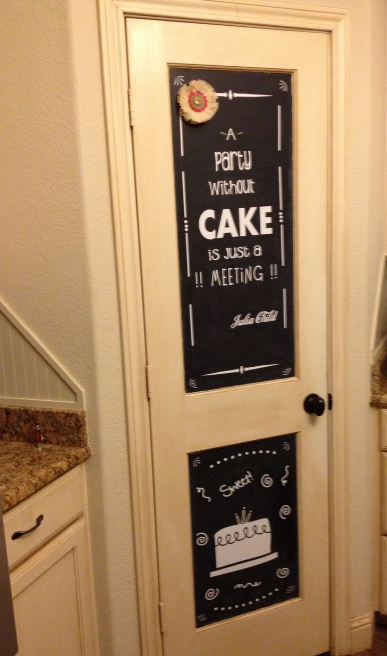 Coffee-Shop Look on Pantry Door Coffee-Shop Look on Pantry Door