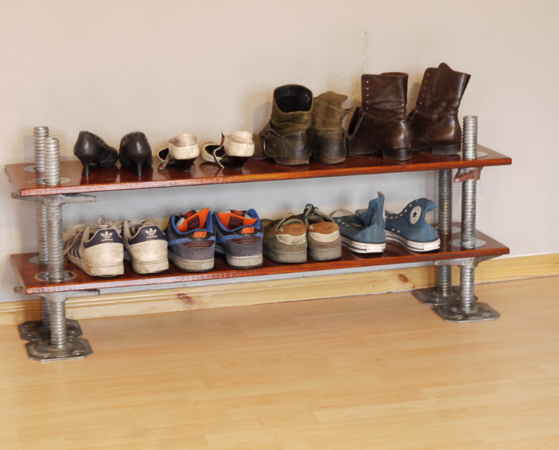 DIY Adjustable Shoe Rack