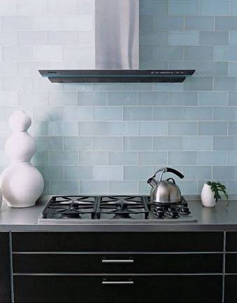 Turquoise Subway Tile Backsplash 