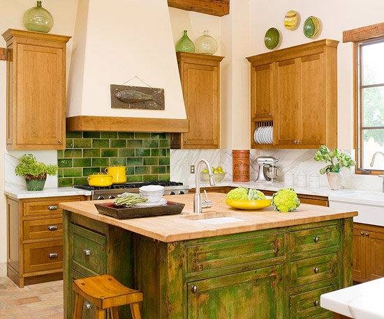 Rustic Green Subway Tiles