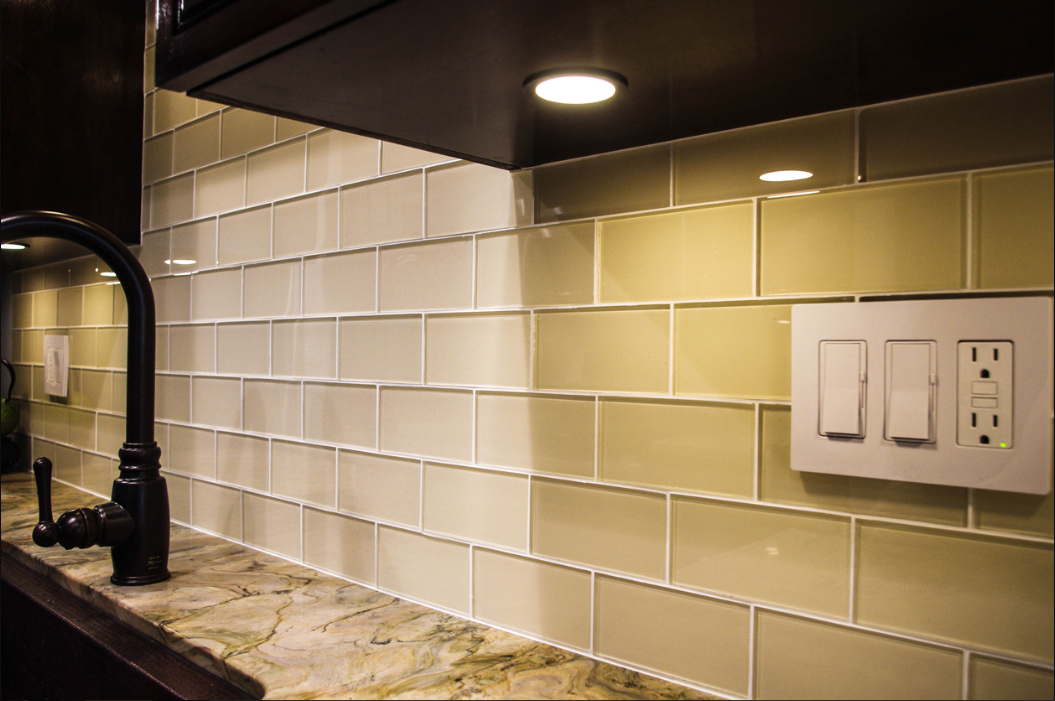 Glass Subway Tile Backsplash 