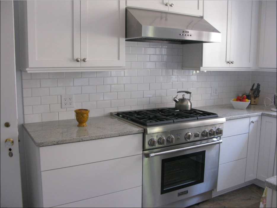 Grey Subway Tile Backsplash