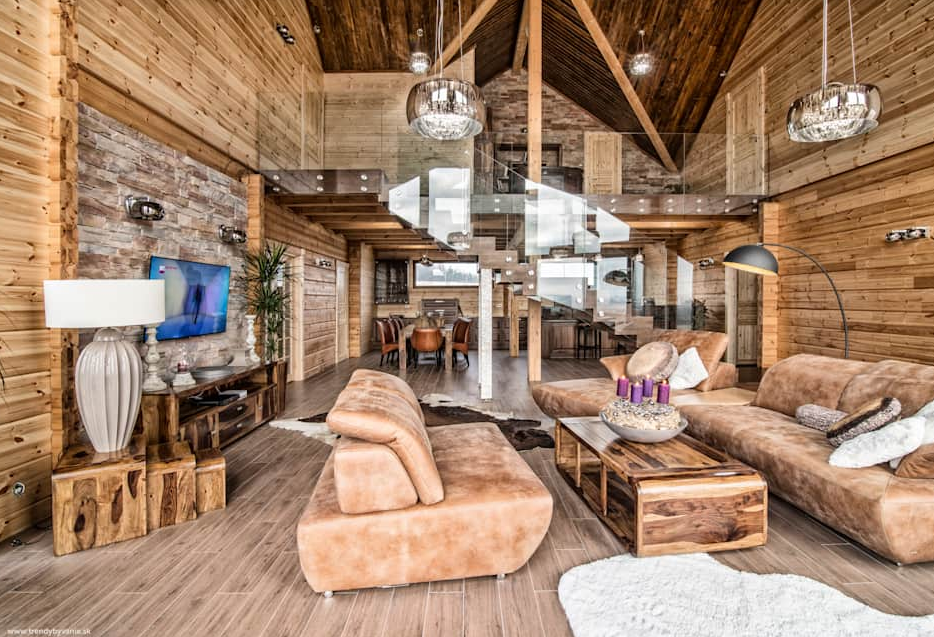 Suburban Log Cabin Interior