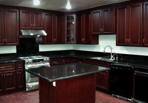 Dark Cherry Kitchen Cabinets